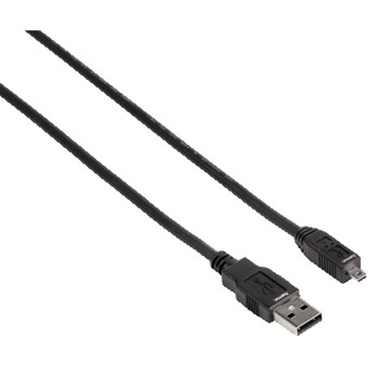 Изображение Hama USB 2.0 Cable B8 Pin USB A - mini USB B black 1,8 m
