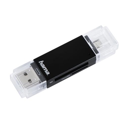 Picture of Hama USB 2.0 OTG Card Reader Basic  SD/microSD black