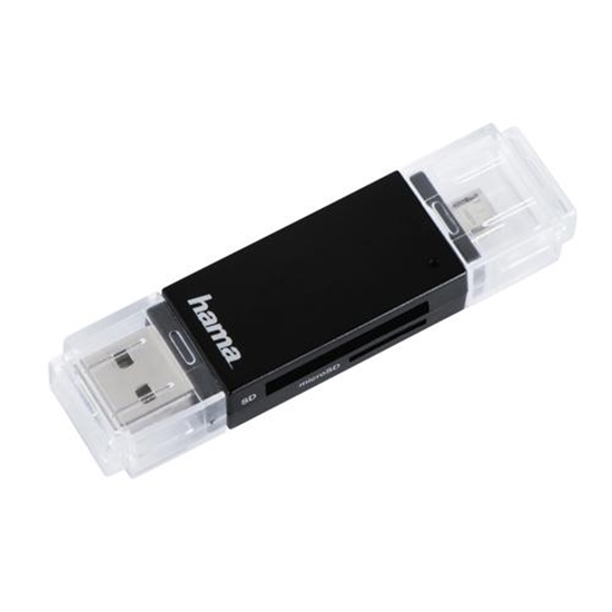 Изображение Hama USB 2.0 OTG Card Reader Basic  SD/microSD black