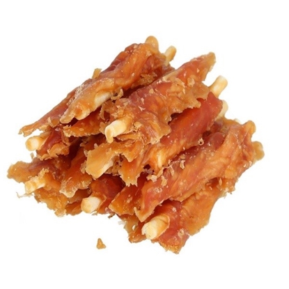 Picture of HILTON Chicken inserted with white rawhide stick - Dog treat - 500 g