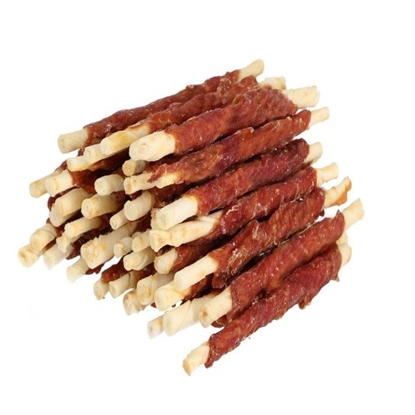 Picture of HILTON Duck wrap white rawhide stick - dog chew - 500g