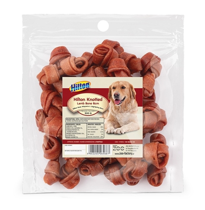 Attēls no HILTON Knotted Lamb Bone 6 cm - dog chew - 500g