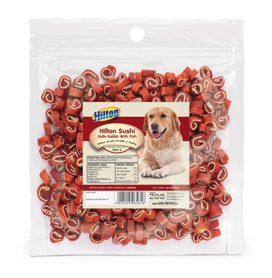 Picture of HILTON Sushi Rolls rabbit with fish - Dog treat - 500 g
