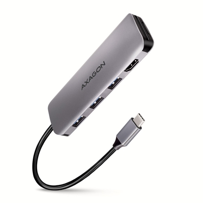 Attēls no I/O HUB USB-C 5IN1/0.2M HMC-HCR3A AXAGON