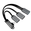 Изображение Hub USB 3.2, USB-C/M 90, do 3xUSB-A/F, 0.15m 
