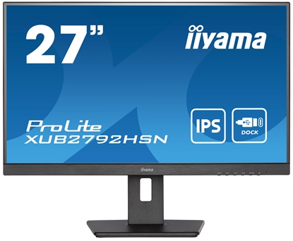 Picture of Iiyama ProLite XUB2792HSN-B5 - LED monitor - 27" - 1920 x 1080 Full HD (1080p) @ 75 Hz - IPS - 250 cd / m² - 1000:1 - 4 ms - HDMI, DisplayPort, USB-C - speakers - matte black