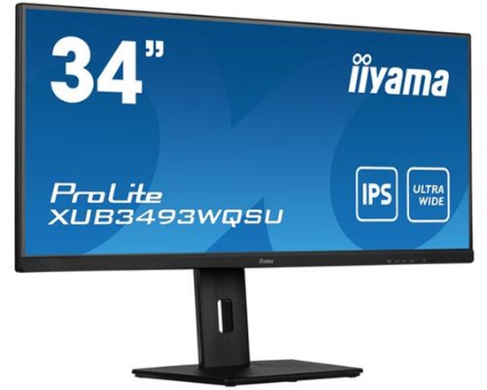 Picture of iiyama ProLite XUB3493WQSU-B5 computer monitor 86.4 cm (34") 3440 x 1440 pixels UltraWide Quad HD LED Black