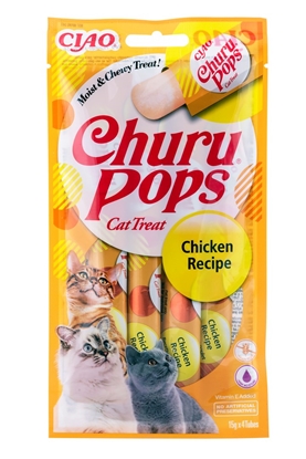 Изображение INABA Churu Pops Chicken - cat treats - 4x15 g