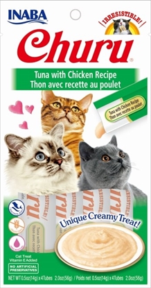 Изображение INABA Churu Tuna with chicken - cat treats - 4x14 g