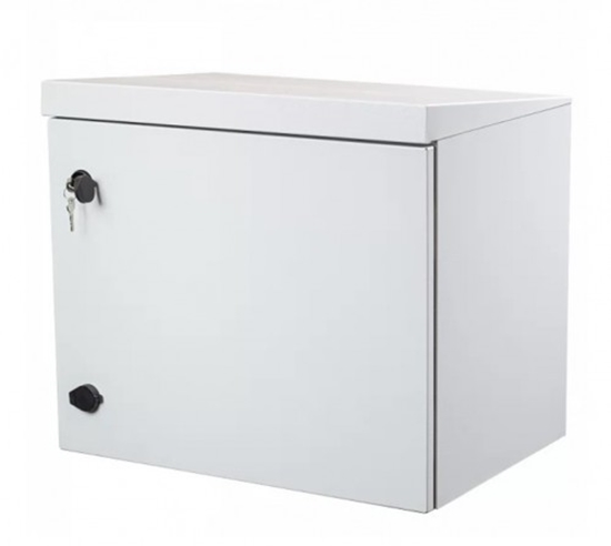 Изображение IP65 9U 19" sienas skapis, tērauda durvis / 520 x 590 x 430 mm / pelēks, samontēts