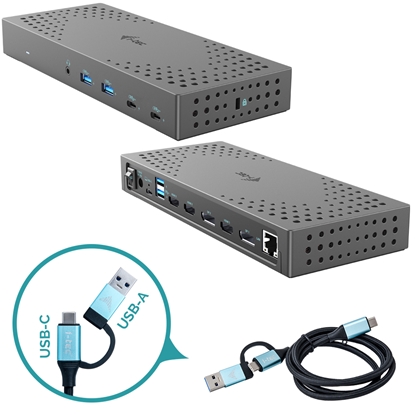 Изображение i-tec USB 3.0 / USB-C / Thunderbolt, 3x 4K Docking Station Gen 2 + Power Delivery 100W