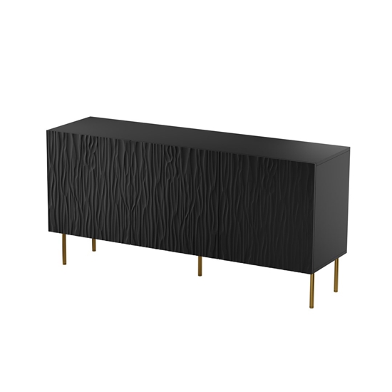 Picture of JUNGLE chest 152x40.5x74.5 matte black + golden legs