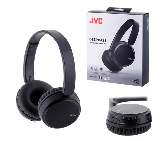 Picture of JVC HA-S36W Headphones Wireless Head-band Calls/Music Bluetooth Black