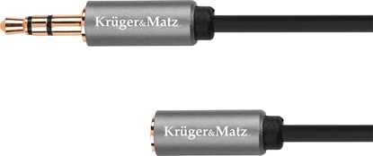 Attēls no Kabel Kruger&Matz Jack 3.5mm - Jack 3.5mm 1.8m srebrny (KM1230)