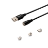 Picture of Kabel magnetyczny USB - USB typ C, Micro i Lightning, czarny, 1m, CL-152