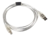 Изображение Kabel USB 2.0 AM-BM 1.8M Ferryt przezroczysty 