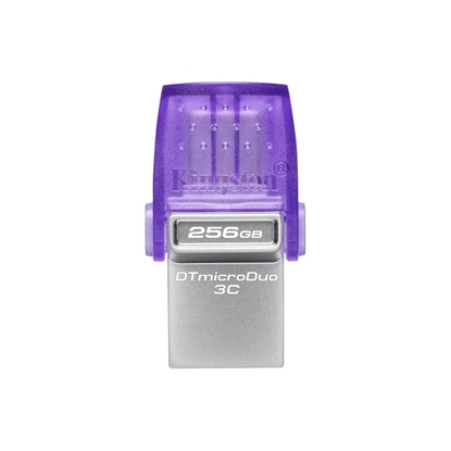 Attēls no Kingston Technology DataTraveler 256GB microDuo 3C 200MB/s dual USB-A + USB-C
