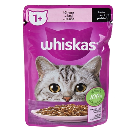 Attēls no Konservi kaķiem Whiskas 1+ ar lasi 85g