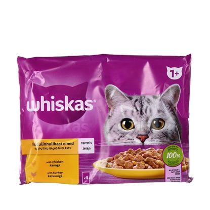 Attēls no Konservi kaķiem Whiskas 1+ Mājputnu Izlase 4x85g