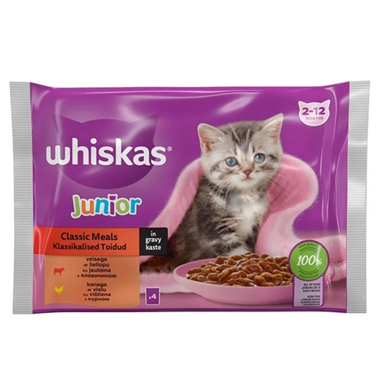 Picture of Konservi kaķiem Whiskas Junior Klasiskā Izlase 4-paka kaķēni