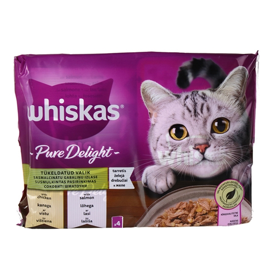 Picture of Konservi kaķiem Whiskas Pure delight Jauktā izlase 4x85g