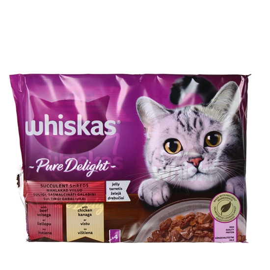 Picture of Konservi kaķiem Whiskas Pure delight Meat Selection klasiskā