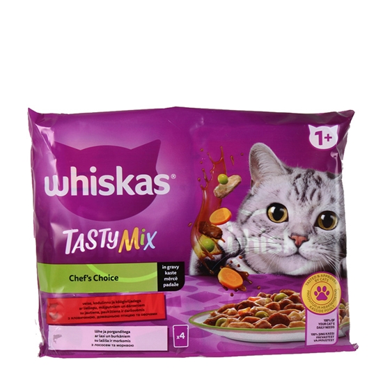 Picture of Konservi kaķiem Whiskas Tasty Mix  1+ Chef's Choice Lasi, Bu