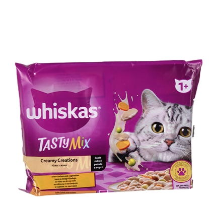 Attēls no Konservi kaķiem Whiskas Tasty Mix  1+ Creamy Creations Jēra,