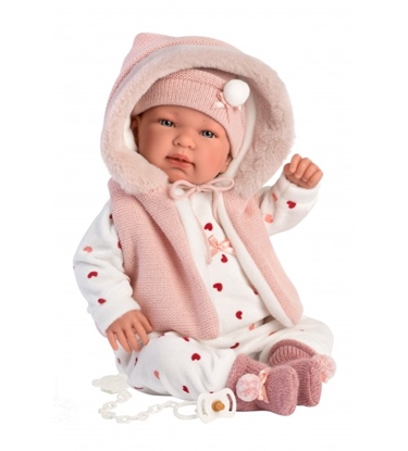 Attēls no Lelle Tina meitene 44 cm (raud, runā, ar mānekli, mīkstais ķermenis) Spānija LL84440