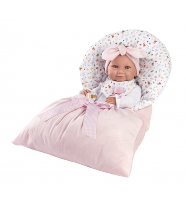 Attēls no Lelle zīdainis Tina meitene ar sedziņu un mānekli (vinila ķermenis) 40 cm Spānija LL73801