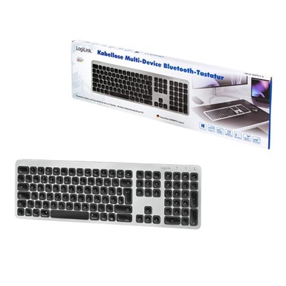 Изображение LogiLink Tastatur Bluetooth Multi-Device,max.3 Geräte koppel