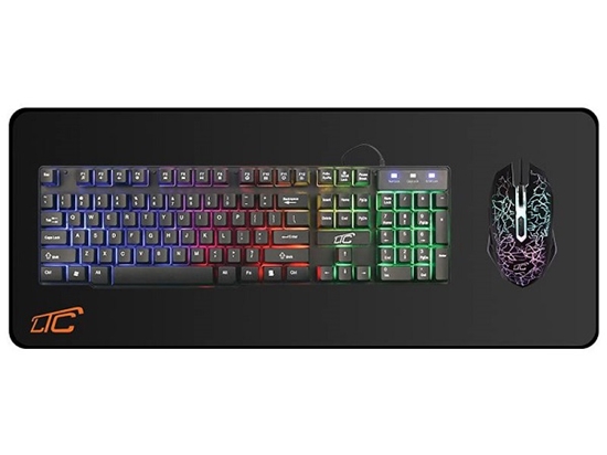 Picture of LXKM203 LTC 3in1 spēļu datoru komplekts - pele, klaviatūra, paliktnis
