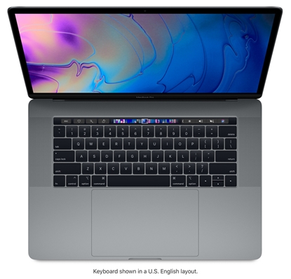 Picture of MacBook Pro 2019 Retina 15" 4xUSB-C - Core i9 2.3GHz / 16GB / 512GB SSD Space Gray (lietots, stāvoklis B)