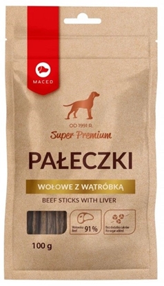 Picture of MACED Beef Sticks with liver - Dog treat - 100g