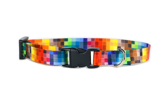 Picture of MATTEO Collar Plastic Buckle Pixele 40-70 cm - dog collar