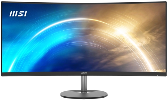 Picture of MSI Pro MP341CQ 34 Inch Curved Monitor, 1500R, UWQHD (3440 x 1440), 21:9, 100Hz, VA, 4ms, HDMI, VGA, Built-in Speakers, Anti-Glare, Anti-Flicker, Less Blue light, TÜV Certified, VESA, Kensington, Black