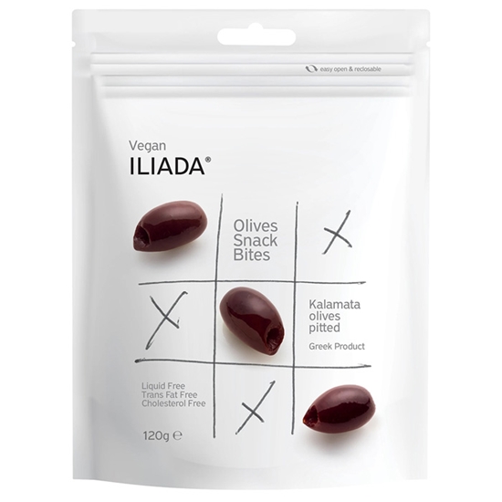 Изображение Olīvas Kalamata bez kauliņiem 120g Iliada