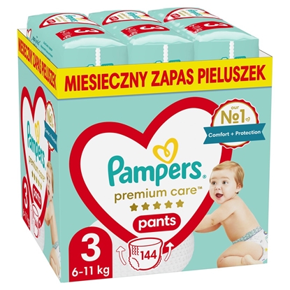 Изображение PAMPERS Premium Pants nappies Size 3, 6-11kg, 144pcs