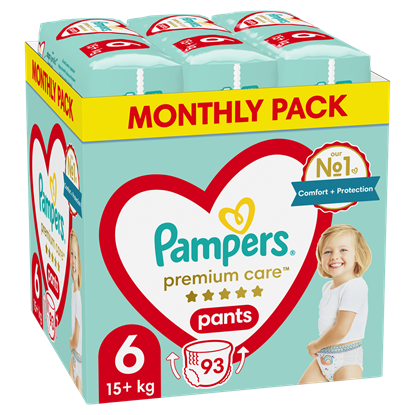 Изображение PAMPERS Premium Pants nappies Size 6, 15-25kg, 93pcs