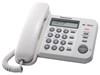 Picture of Panasonic | Corded | KX-TS560FXW | Built-in display | Caller ID | White | 198 x 195 x 95 mm | Phonebook capacity 50 entries | 588 g