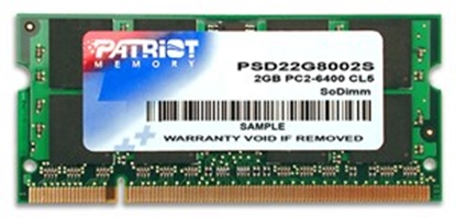 Attēls no Patriot Memory DDR2 2GB CL5 PC2-6400 (800MHz) SODIMM memory module