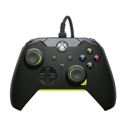 Attēls no PDP Wired Controller: Electric Black - Xbox Series X|S, Xbox One, Xbox, Windows 10/11