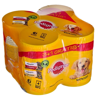 Picture of PEDIGREE Beef and chicken with jelly - Wet dog food - 4x400 g