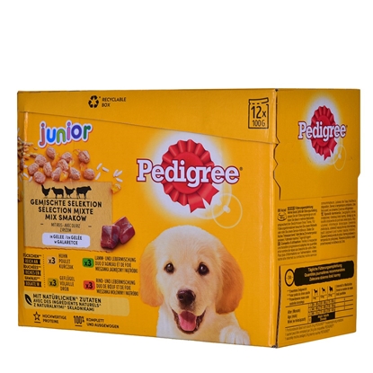 Picture of PEDIGREE Junior Selection Mix - Wet dog food - 12x100 g