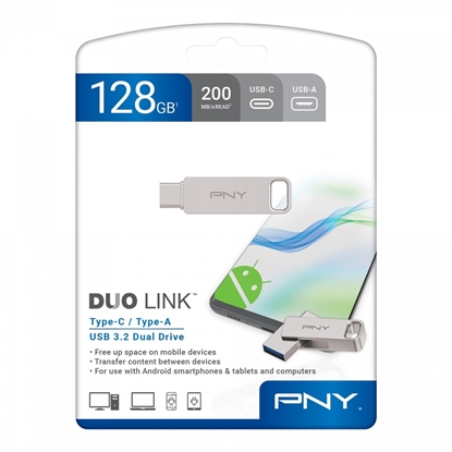 Attēls no Pendrive 128GB USB 3.2 Duo-Link P-FDI128DULINKTYC-GE 