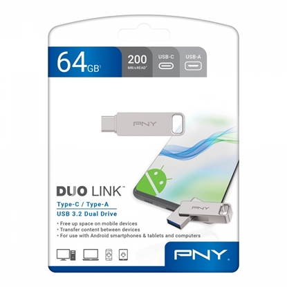 Picture of Pendrive 64GB USB 3.2 Duo-Link P-FDI64GDULINKTYC-GE