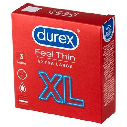 Attēls no Prezervatīvi Durex Feel Thin XL 3gab.