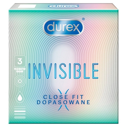 Изображение Prezervatīvi Durex Invisible Close Fit 3gab.