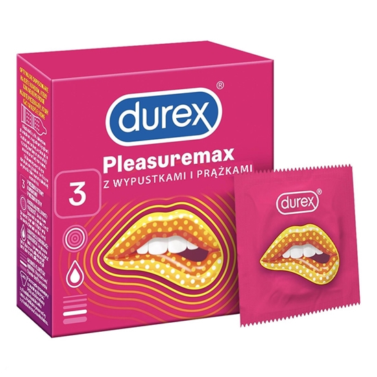 Picture of Prezervatīvi Durex Pleasuremax N3 3gab.