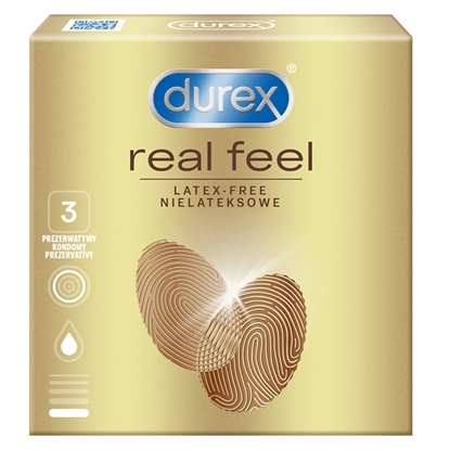 Attēls no Prezervatīvi Durex Real Feel N3 3gab.